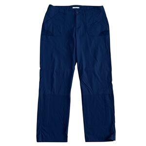 Columbia PFG Womens Aruba Roll-Up Pants Blue Nylon Size 14